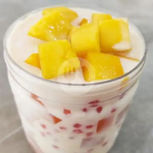 Gambar Makanan Mango Sago Cream Cheese, Setu 8