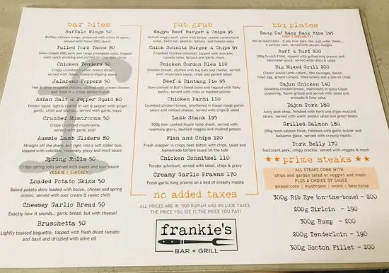 Gambar Makanan Frankie's Bar and Grill 14