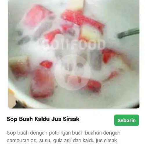 Gambar Makanan Juice Sinar Garut, Danau Sunter 6