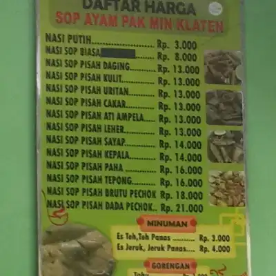 Sop Ayam Pak Min Klaten