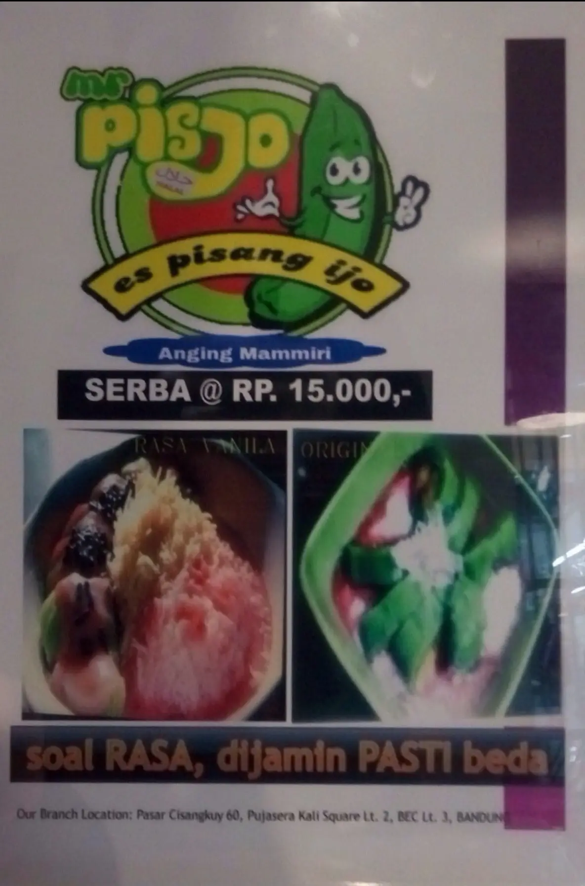 Es Pisang Ijo Angin Mamiri