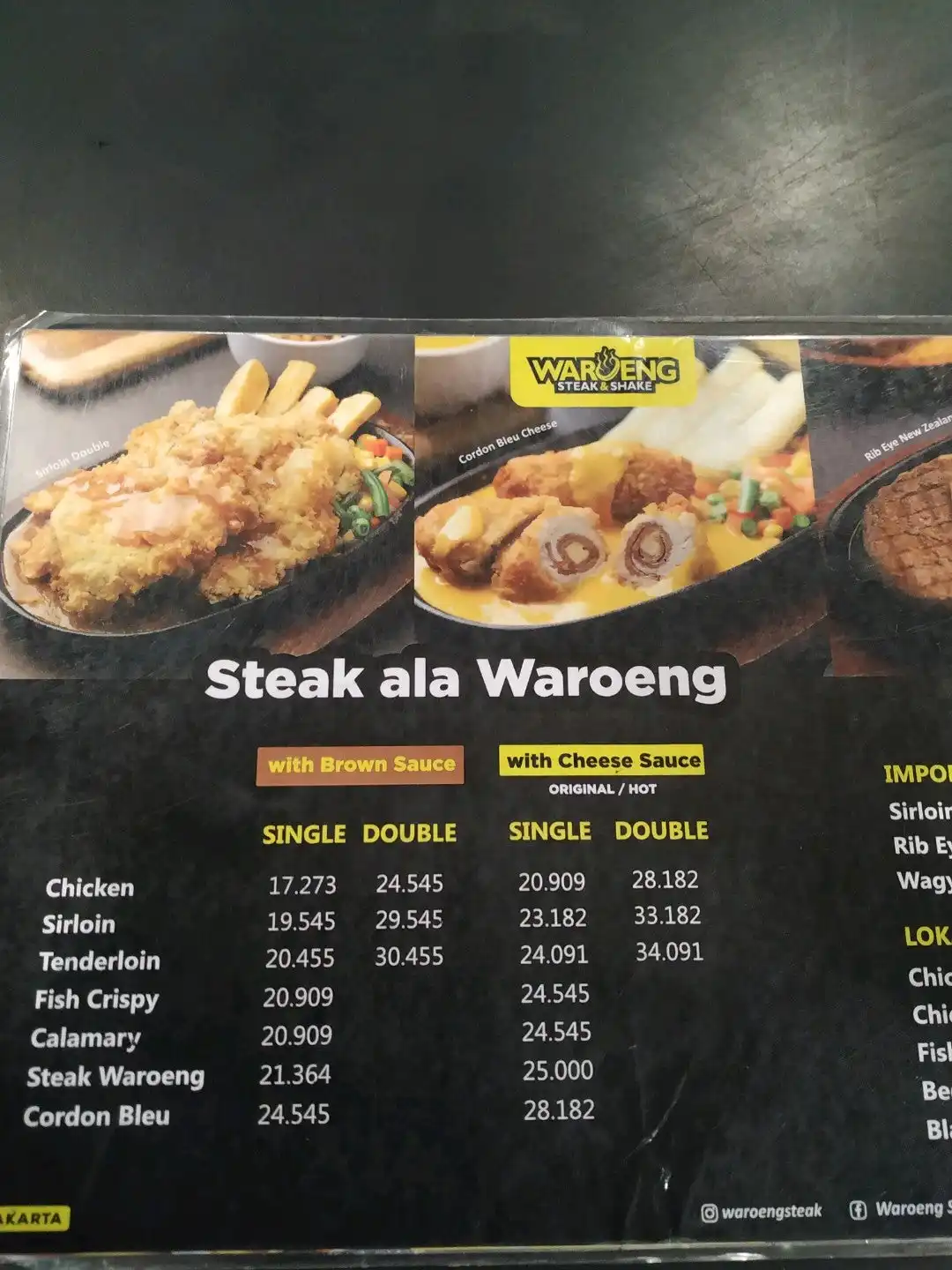 Waroeng steak and shake. Jl. Wirobrajan, jogja