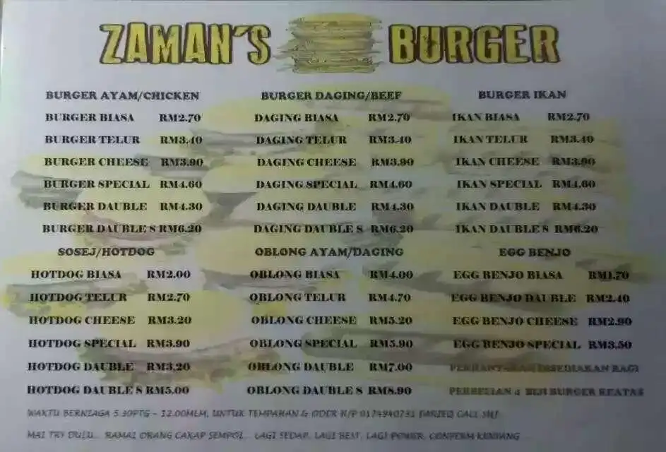 Zaman's Burger Sempoi