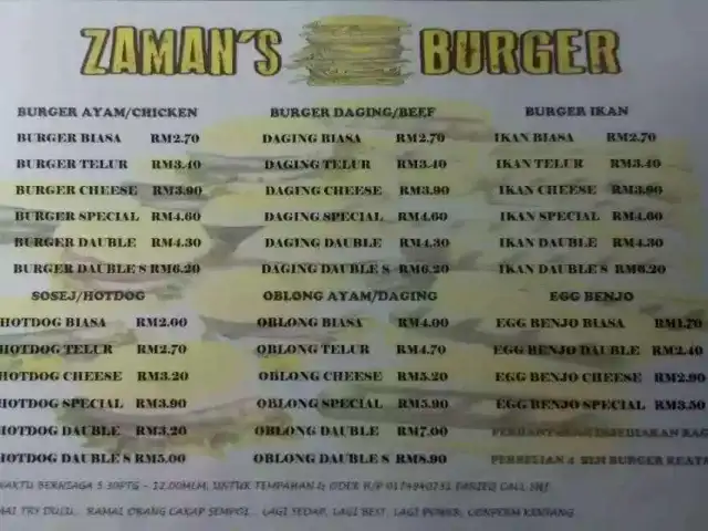 Zaman's Burger Sempoi