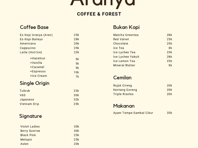 Gambar Makanan Aranya Coffee & Forest 1