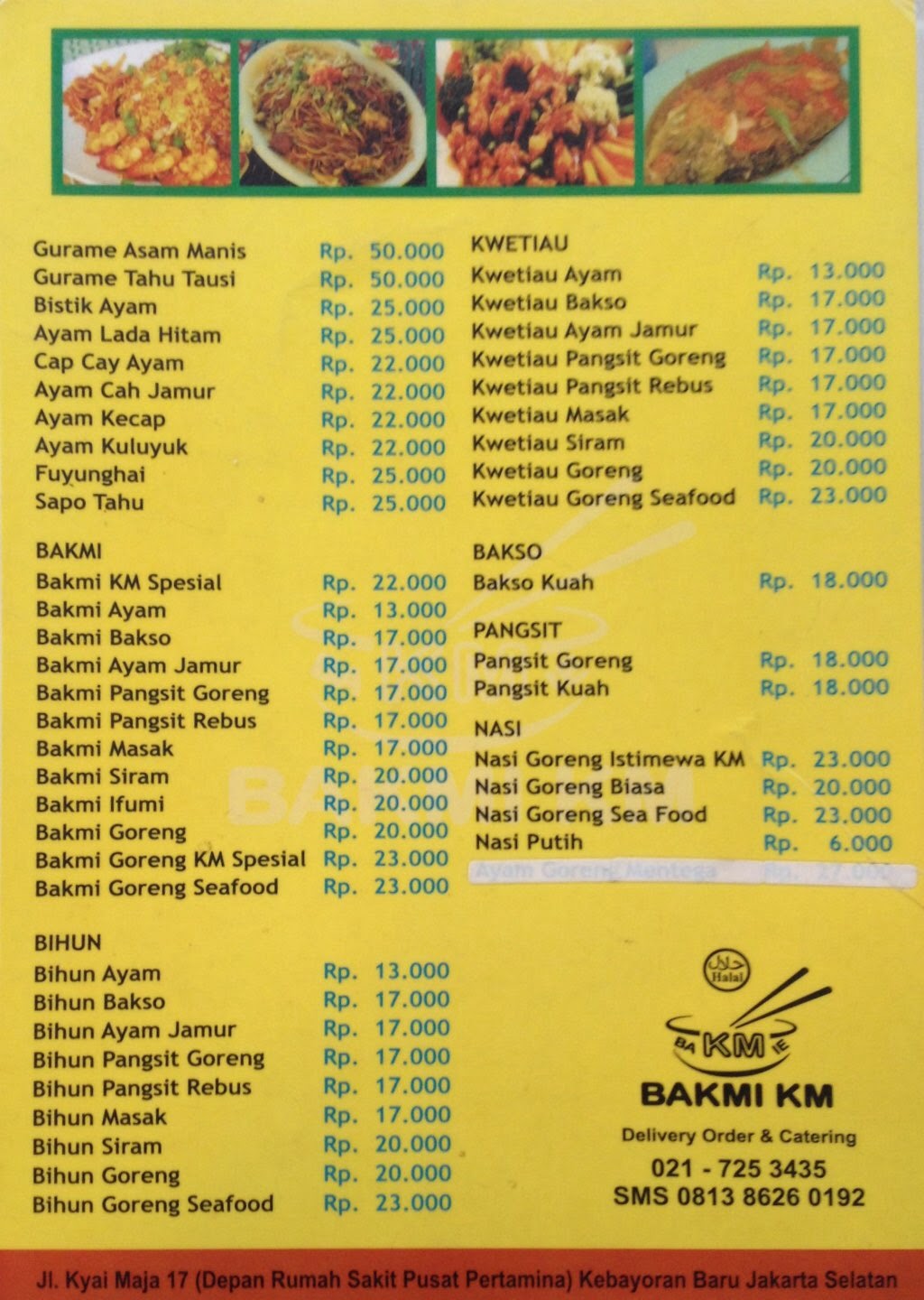 Harga Menu Bakmi Km Terbaru 2022 2023 Di Jakarta Jakarta