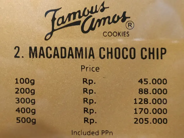 Gambar Makanan Famous Amos 2